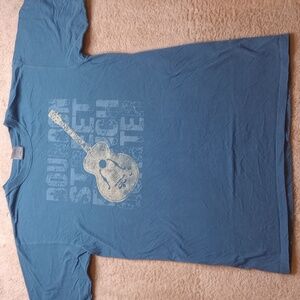 Bourbon Street French Quarter Graphic Tee Shirt Adult Size Medium Blue Y2K